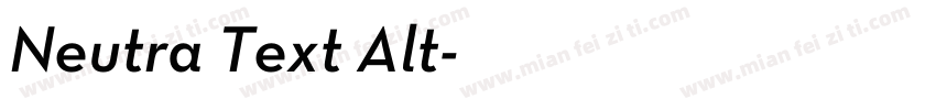 Neutra Text Alt字体转换